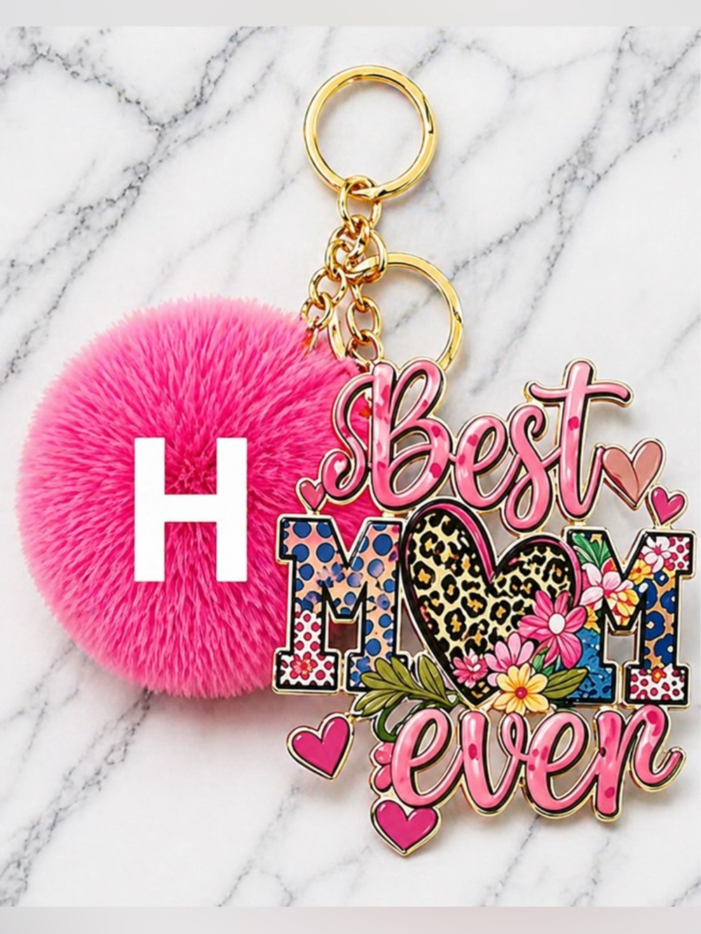 Hand-Crafted Pom Pom Lobster Claw Keychain Bag Charm | Gold Hardware - Picture 9 of 12